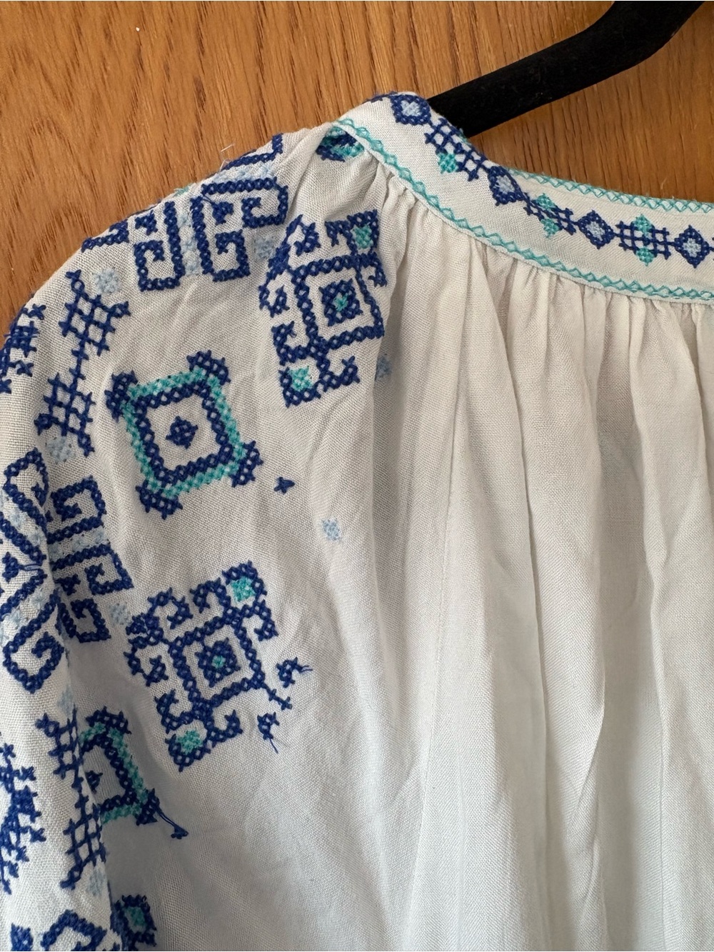 Melissa Odabash White Long Sleeve Embroidered Boho Dress cover up M - Picture 8 of 9